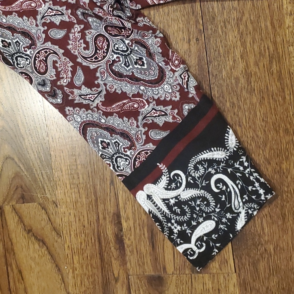 Womens Cato burgundy paisley 3/4 sleeve top size 18/20 - Picture 3 of 7